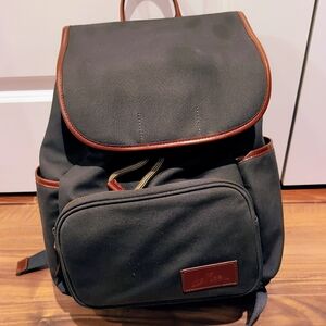 Brooks Brothers Black and Brown Backpack